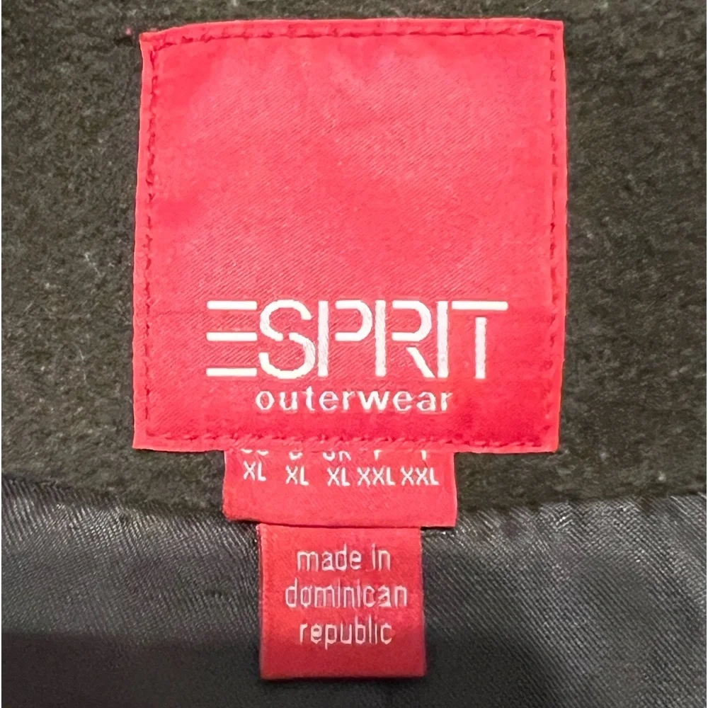 ‼️SOLD‼️ Esprit PEA COAT- Wool- Ladies Classic Chocolate Brown- XL w/ Scarf 🧣 - Picture 3 of 16